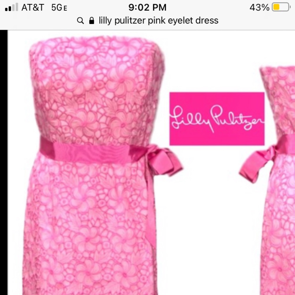 Lilly Pulitzer pink eyelet dress